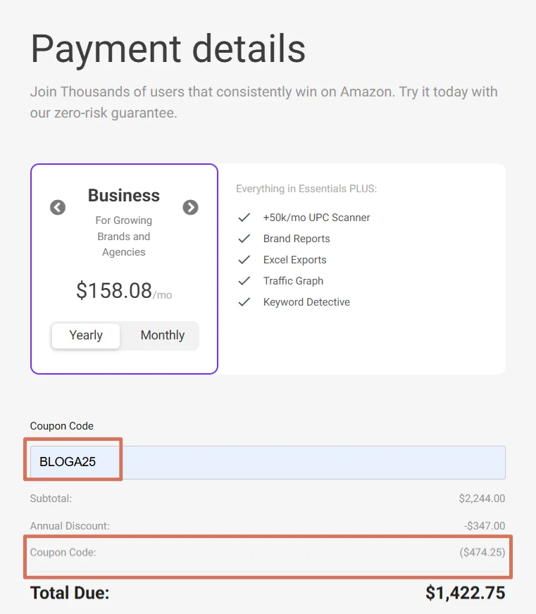 SmartScout Pricing-Business Plan Coupon