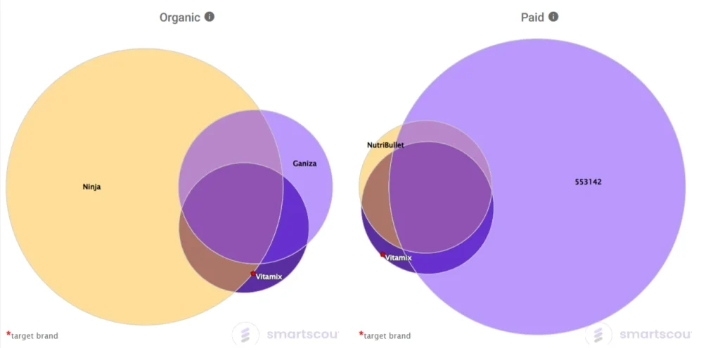 SmartScout Keyword Detective Venn Diagram